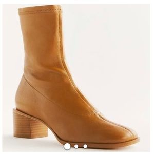 Reformation tan booties